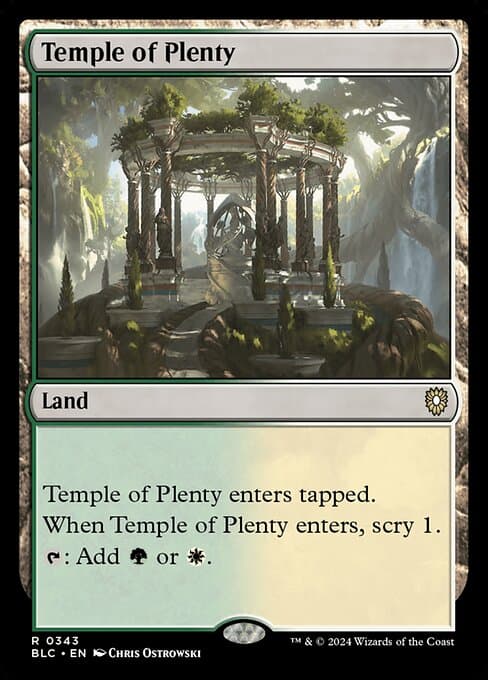 Temple of Plenty from Bloomburrow Commander (Rare)
