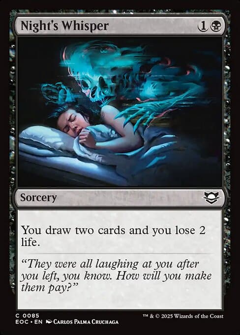 Night's Whisper from Edge of Eternities Commander (Common)