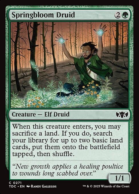 Springbloom Druid from Tarkir: Dragonstorm Commander (Common)