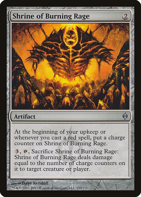 Shrine of Burning Rage from New Phyrexia (Uncommon)