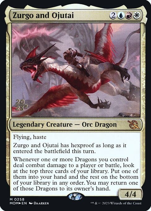 Zurgo and Ojutai from March of the Machine Promos (Mythic)