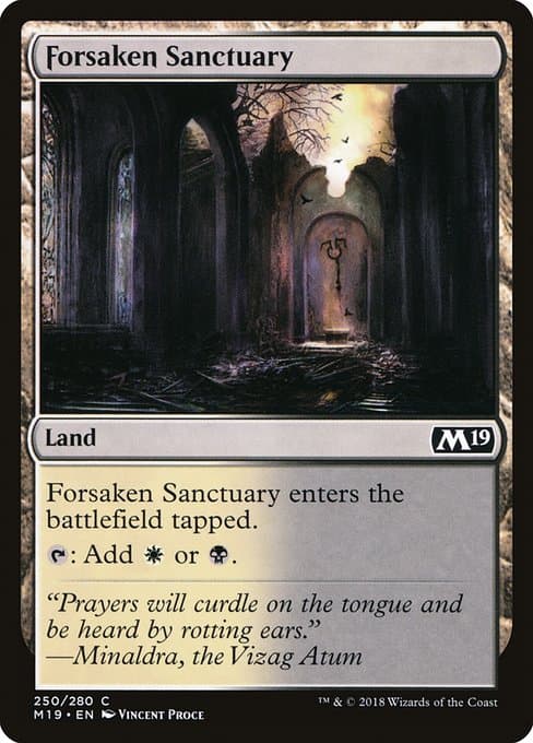 Forsaken Sanctuary from Core Set 2019 (Common)