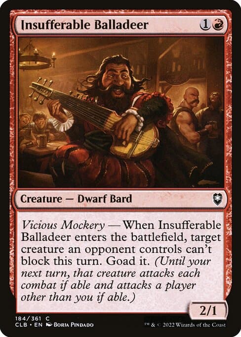 Insufferable Balladeer from Commander Legends: Battle for Baldur's Gate (Common)