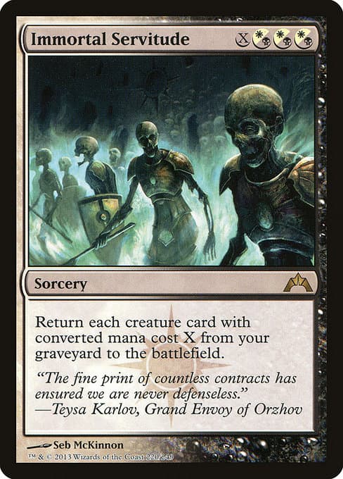 Immortal Servitude from Gatecrash (Rare)