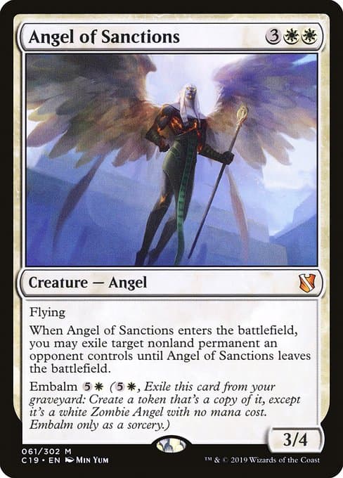 Angel of Sanctions from Commander 2019 (Mythic)