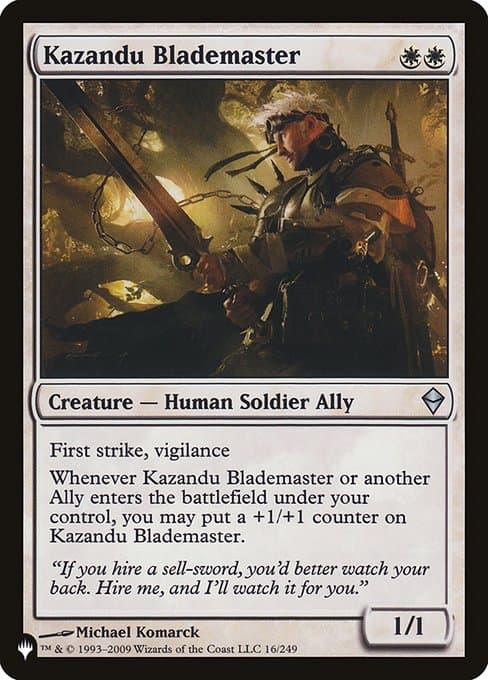 Kazandu Blademaster from The List (Uncommon)