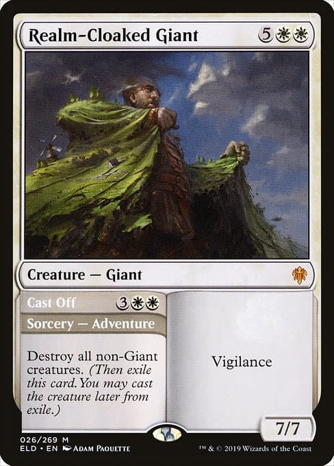 Realm-Cloaked Giant // Cast Off from Throne of Eldraine (Mythic)