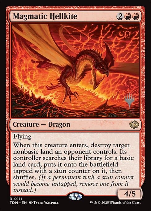 Magmatic Hellkite from Tarkir: Dragonstorm Promos (Rare)