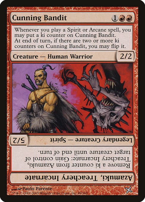 Cunning Bandit // Azamuki, Treachery Incarnate (Uncommon)