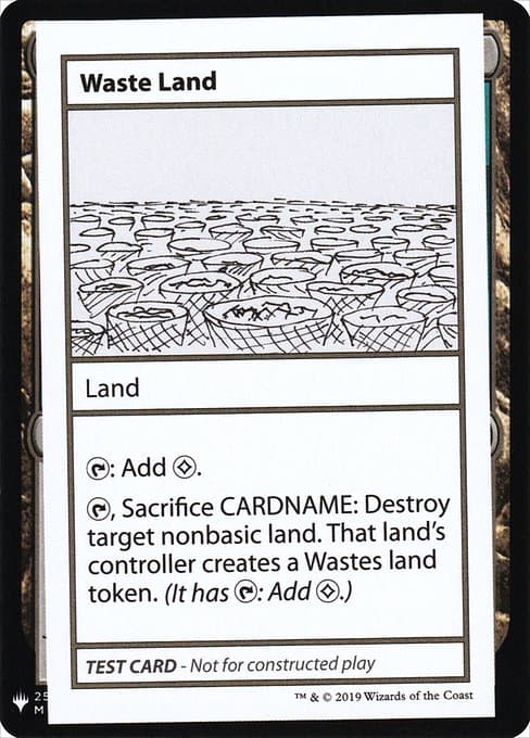 Waste Land from Mystery Booster Playtest Cards 2019 (Rare)