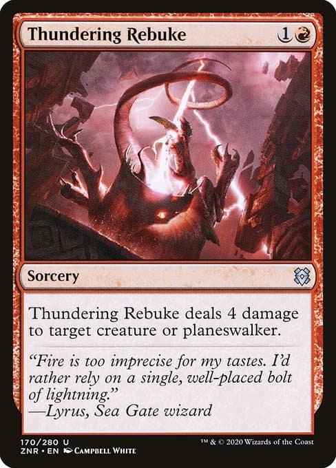 Thundering Rebuke from Zendikar Rising (Uncommon)