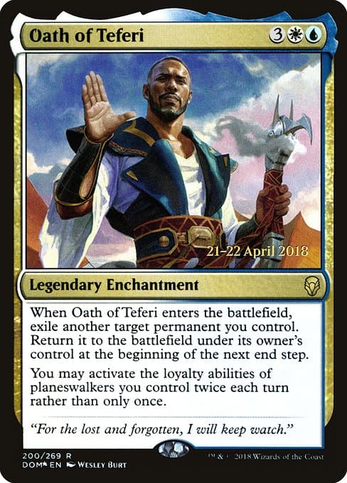 Oath of Teferi from Dominaria Promos (Rare)
