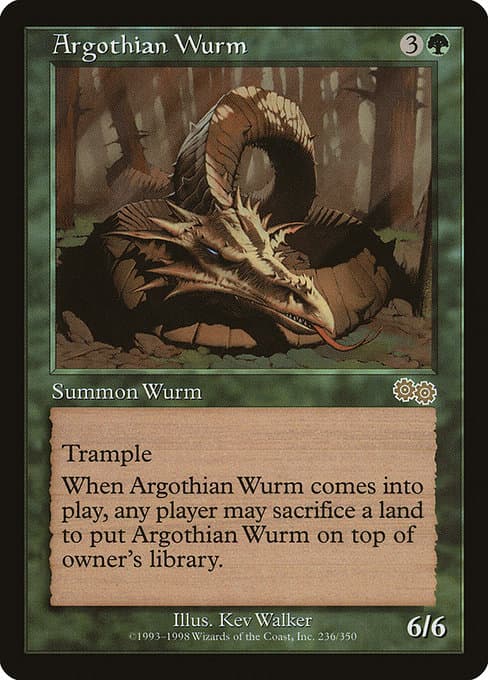 Argothian Wurm from Urza's Saga (Rare)