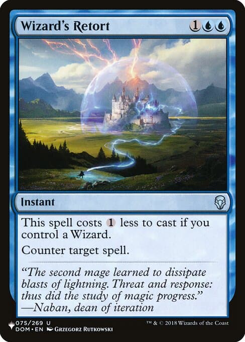 Wizard's Retort from The List (Uncommon)
