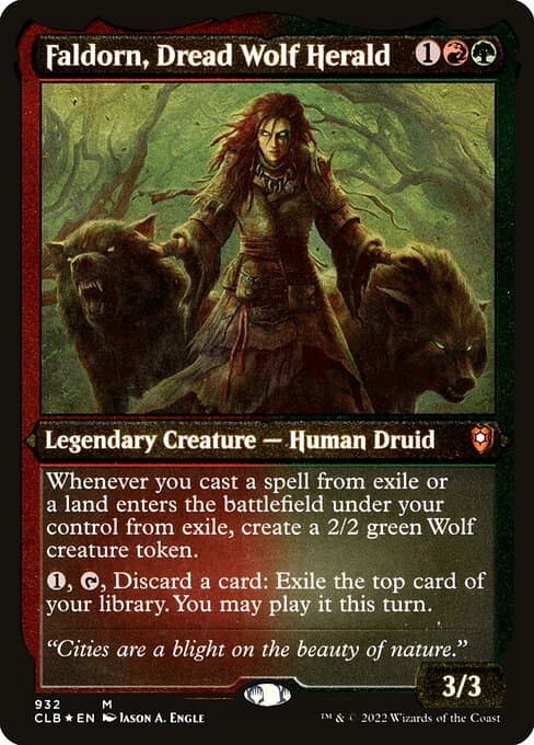 Faldorn, Dread Wolf Herald from Commander Legends: Battle for Baldur's Gate (Mythic)