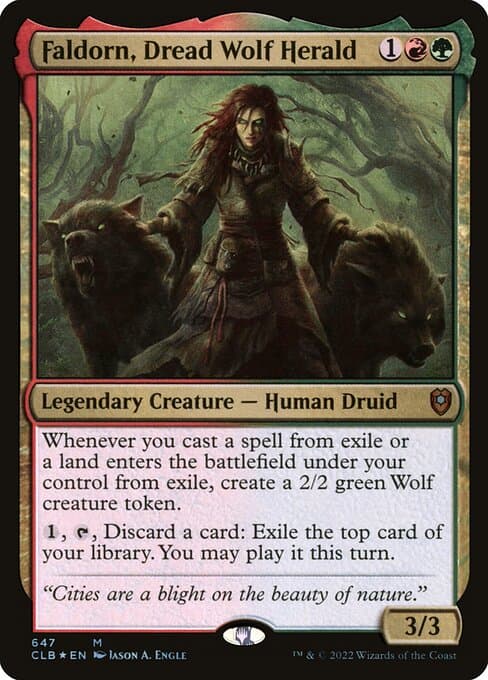 Faldorn, Dread Wolf Herald from Commander Legends: Battle for Baldur's Gate (Mythic)