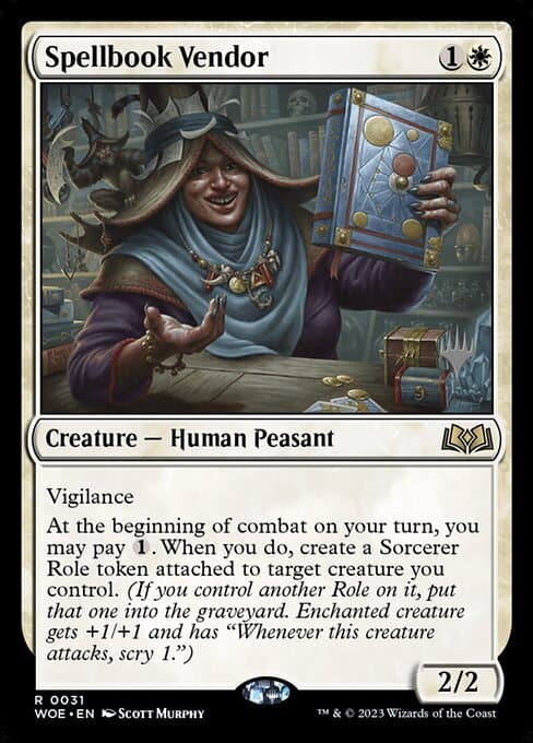 Spellbook Vendor from Wilds of Eldraine Promos (Rare)