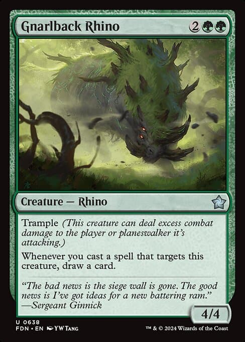 Gnarlback Rhino from Foundations (Uncommon)