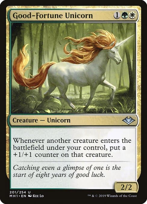 Good-Fortune Unicorn from Modern Horizons (Uncommon)