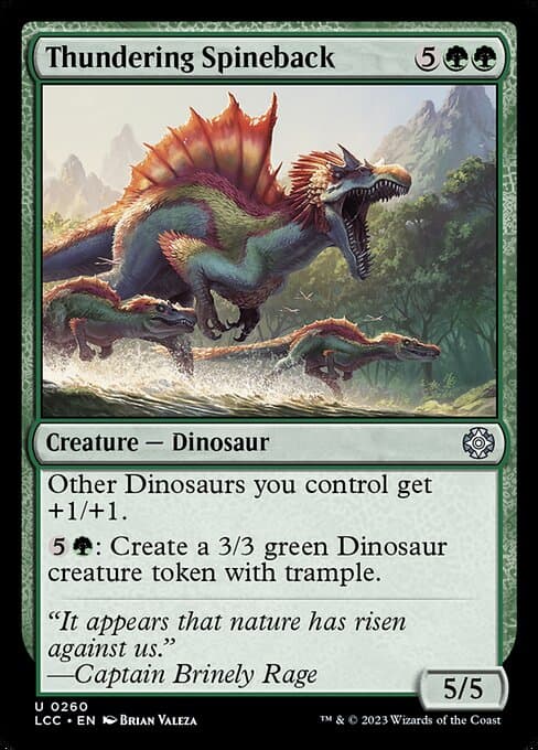 Thundering Spineback from The Lost Caverns of Ixalan Commander (Uncommon)