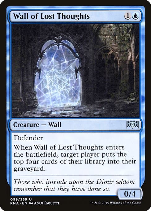 Wall of Lost Thoughts from Ravnica Allegiance (Uncommon)