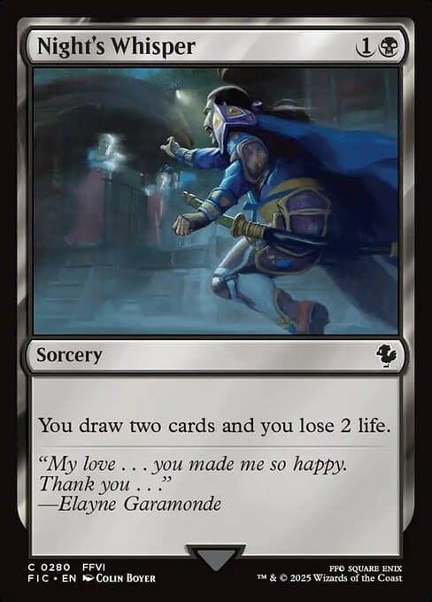 Night's Whisper from Final Fantasy Commander (Common)