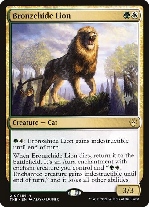 Bronzehide Lion from Theros Beyond Death Promos (Rare)