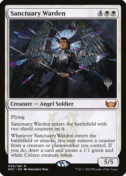 Sanctuary Warden from Streets of New Capenna Promos (Mythic)