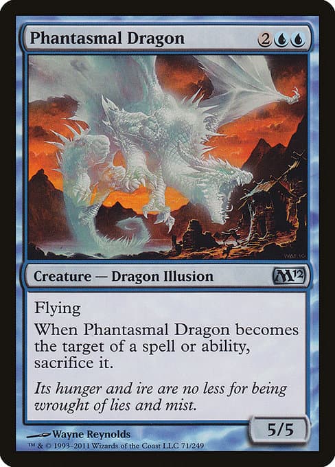 Phantasmal Dragon from Magic 2012 (Uncommon)