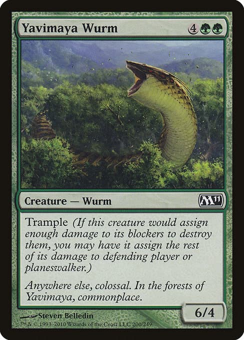 Yavimaya Wurm from Magic 2011 (Common)