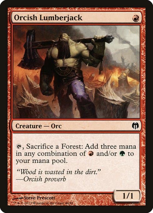 Orcish Lumberjack from Duel Decks: Heroes vs. Monsters (Common)