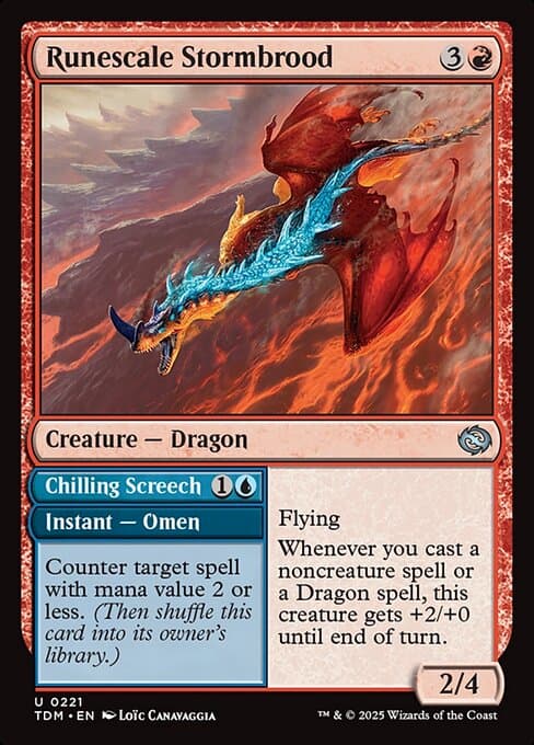 Runescale Stormbrood // Chilling Screech (Uncommon)