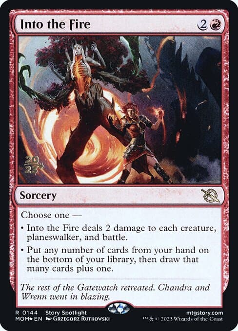 Into the Fire from March of the Machine Promos (Rare)