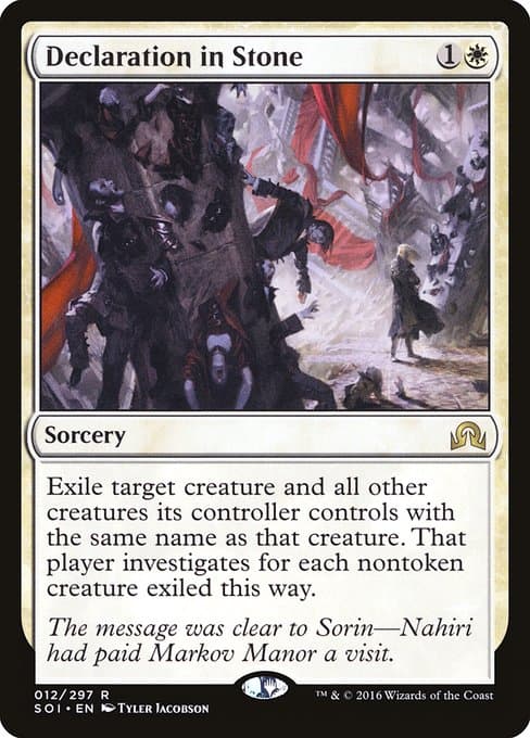 Declaration in Stone from Shadows over Innistrad (Rare)