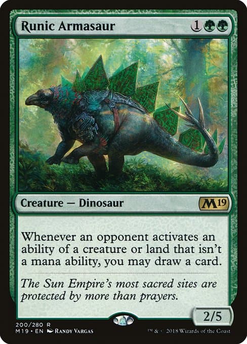 Runic Armasaur from Core Set 2019 (Rare)