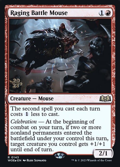 Raging Battle Mouse from Wilds of Eldraine Promos (Rare)