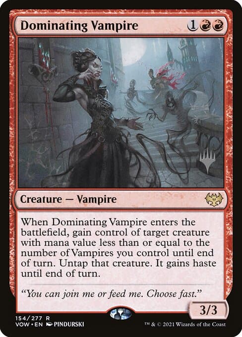 Dominating Vampire from Innistrad: Crimson Vow Promos (Rare)