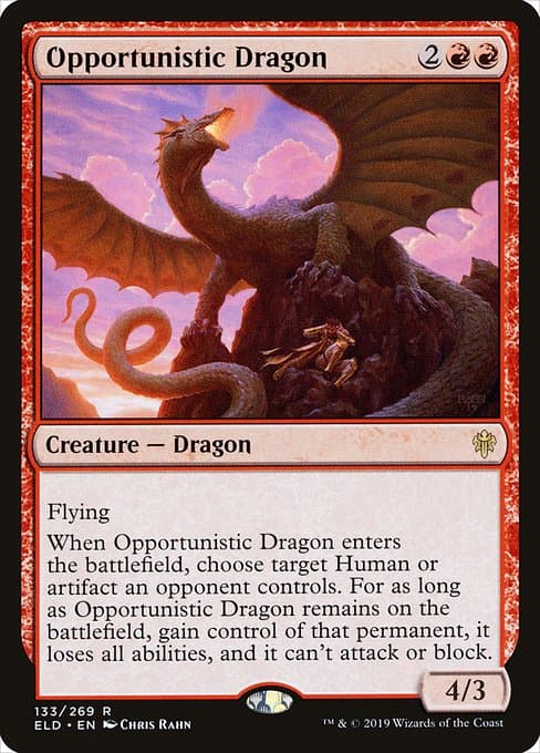 Opportunistic Dragon from Throne of Eldraine (Rare)