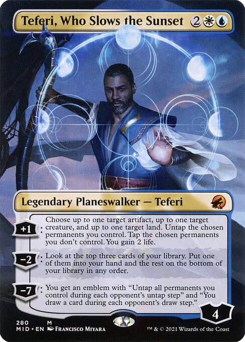 Teferi, Who Slows the Sunset from Innistrad: Midnight Hunt (Mythic)