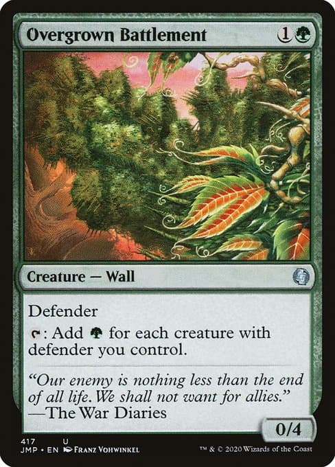 Overgrown Battlement from Jumpstart (Uncommon)