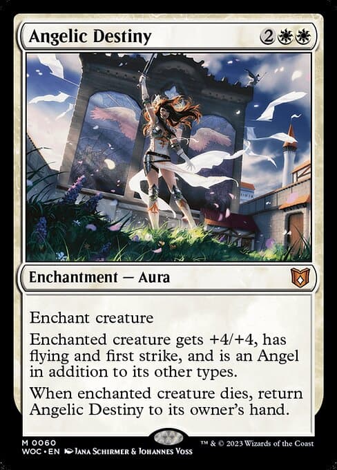 Angelic Destiny from Wilds of Eldraine Commander (Mythic)
