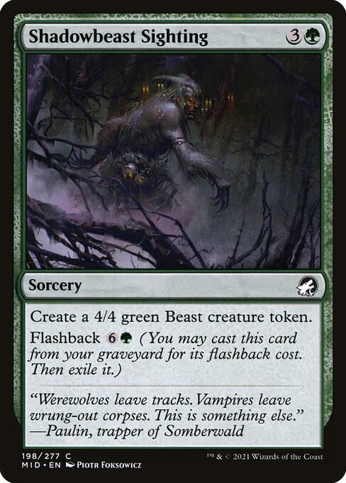Shadowbeast Sighting from Innistrad: Midnight Hunt (Common)