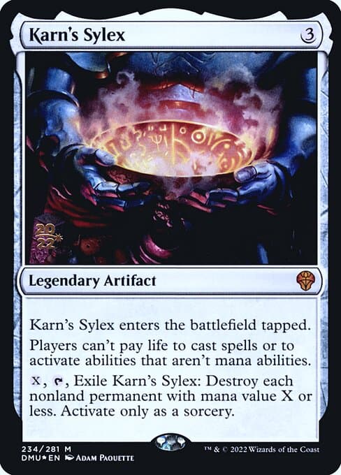 Karn's Sylex from Dominaria United Promos (Mythic)