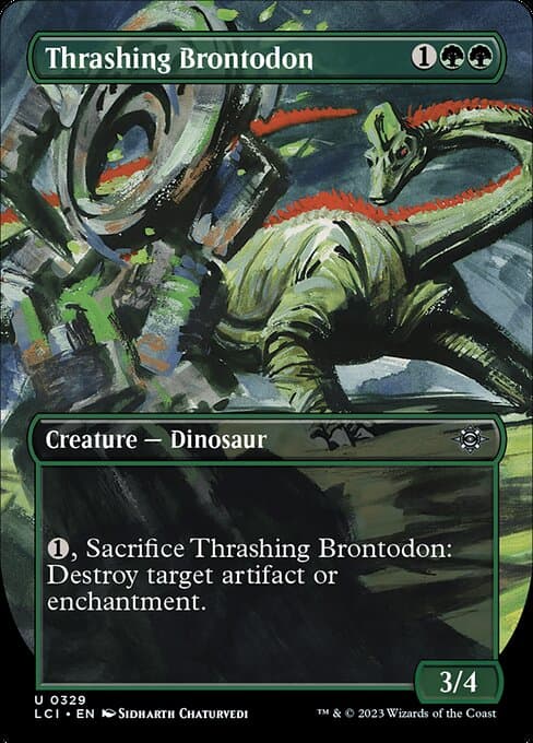 Thrashing Brontodon from The Lost Caverns of Ixalan (Uncommon)