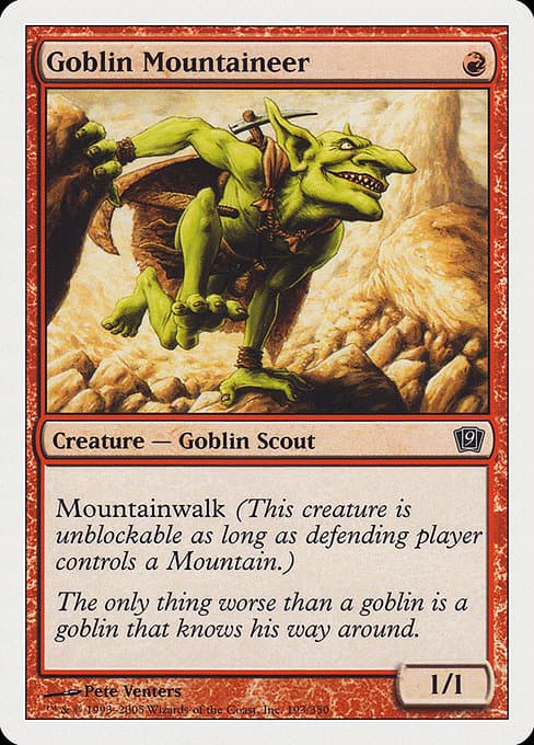 Goblin Mountaineer from Ninth Edition (Common)