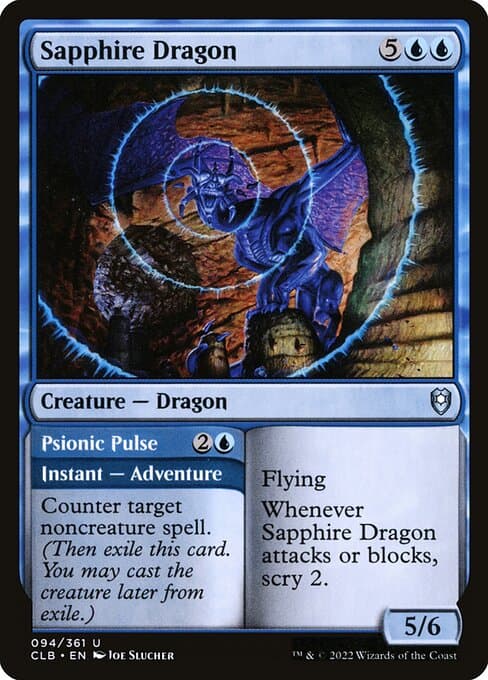 Sapphire Dragon // Psionic Pulse from Commander Legends: Battle for Baldur's Gate (Uncommon)