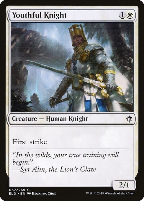 Youthful Knight from Throne of Eldraine (Common)