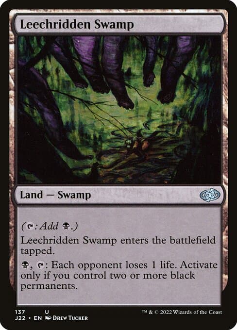 Leechridden Swamp from Jumpstart 2022 (Uncommon)