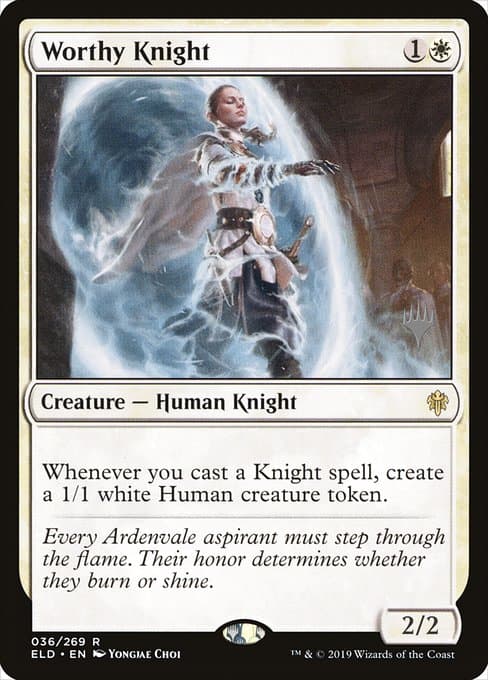 Worthy Knight from Throne of Eldraine Promos (Rare)