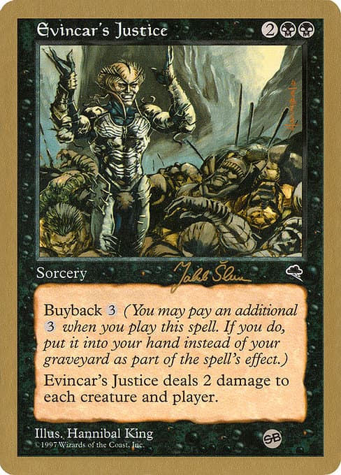 Evincar's Justice from World Championship Decks 1999 (Common)